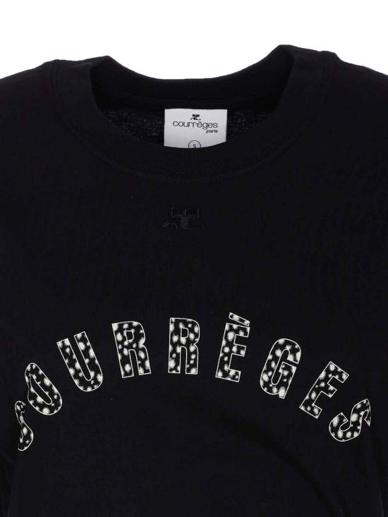 25SS 쿠레쥬 반팔 티셔츠 225JTS168JS0112B177 Black - COURREGES