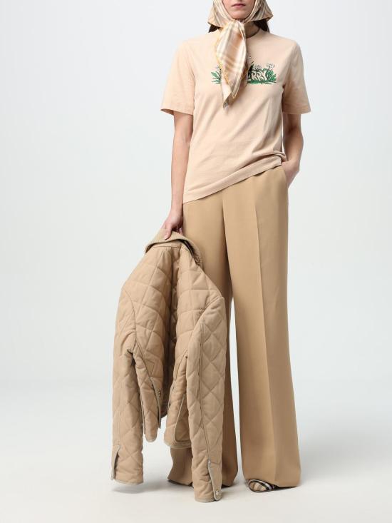 25FW 버버리 로고 프린팅 코튼 반팔 티셔츠 8102402 Beige - BURBERRY