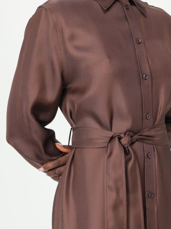 25FW 톰포드 롱 원피스 AB3429FAX1426 KB745 Brown - TOMFORD