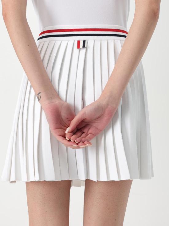 25FW 톰브라운 숏 스커트 FKK139AY5502 100 White - THOM BROWNE