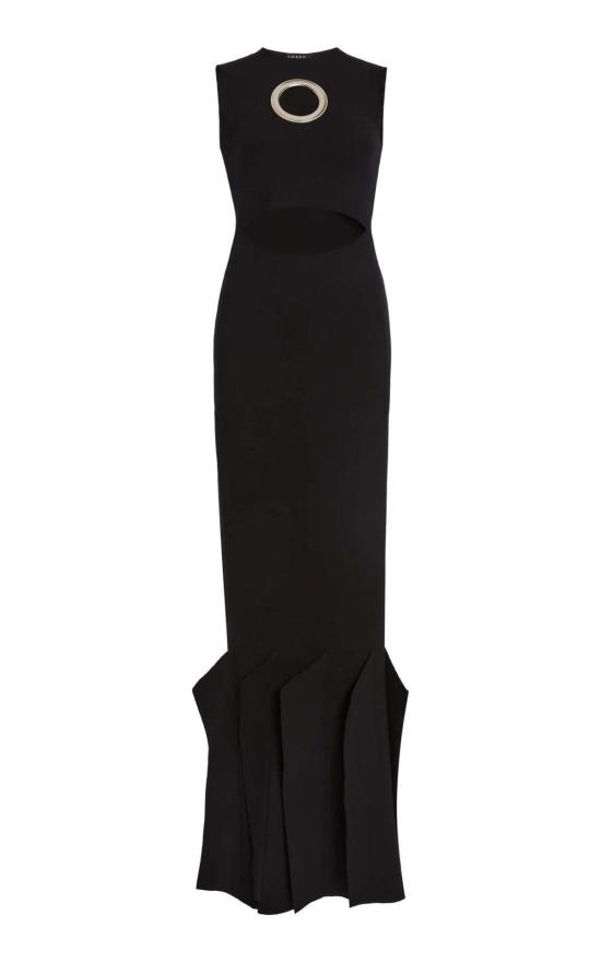  어웨이크 모드 롱 원피스 A.W.A.K.E. 모드 니트 드레스 (밑단 패널 디테일)