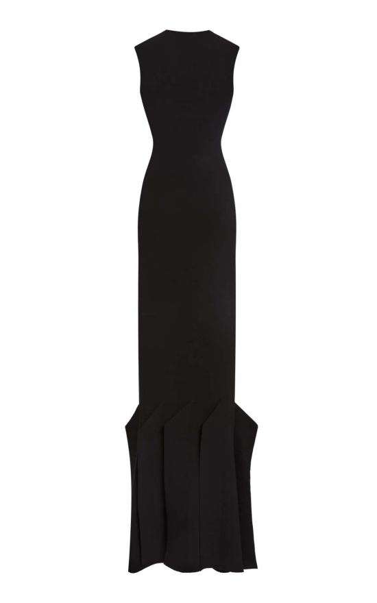  어웨이크 모드 롱 원피스 A.W.A.K.E. 모드 니트 드레스 (밑단 패널 디테일) - A.W.A.K.E. MODE