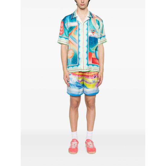 25FW 카사블랑카 반팔 셔츠 SH 003 01 - CASABLANCA