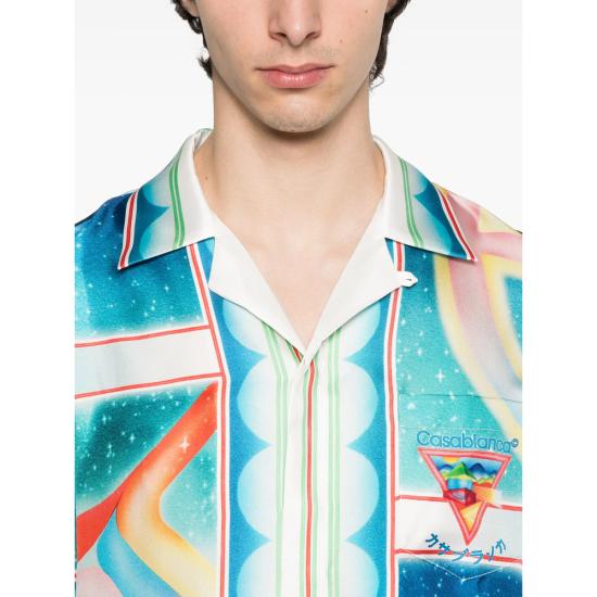 25FW 카사블랑카 반팔 셔츠 SH 003 01 - CASABLANCA