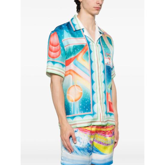 25FW 카사블랑카 반팔 셔츠 SH 003 01 - CASABLANCA