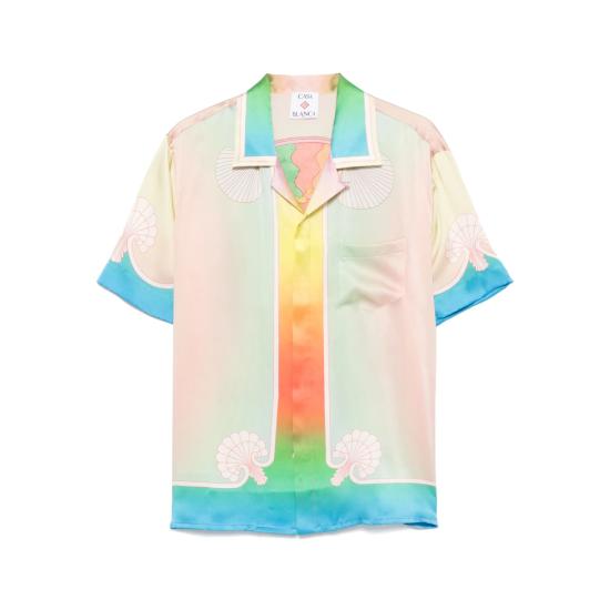 25FW 카사블랑카 반팔 셔츠 SH 003 09 LUCID PINK