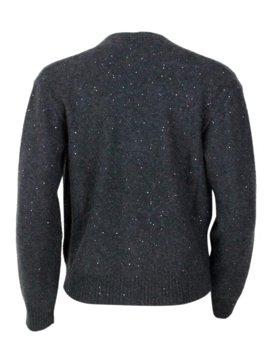 25FW 파비아나 필리피 브이넥 니트 가디건 MAD224F549D296 8186 Grey Antracite - FABIANA FILIPPI