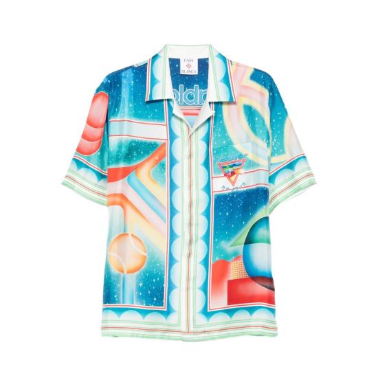 25FW 카사블랑카 반팔 셔츠 SH 003 01 MULTICOLOR