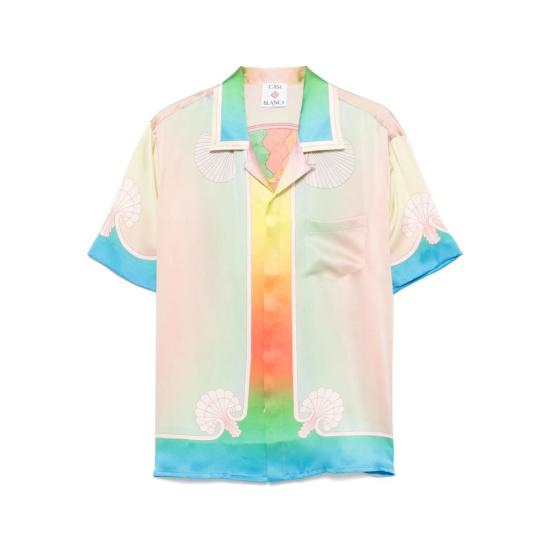 25FW 카사블랑카 반팔 셔츠 SH 003 09 LUCID PINK