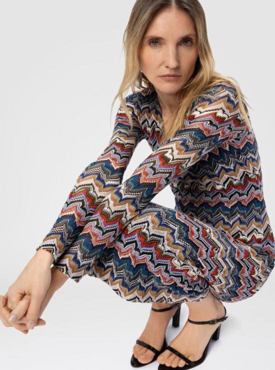 25FW 미소니 미디 원피스 DS25WG1VBR012FSM9R3 MULTICOLOUR - MISSONI