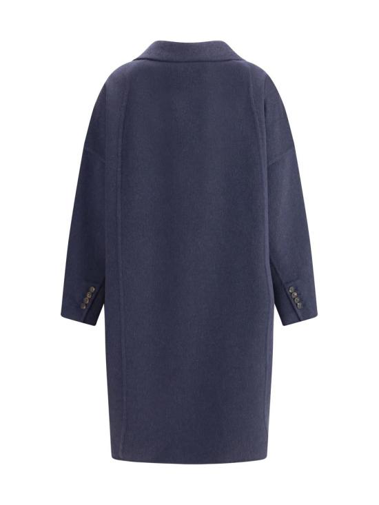 25FW 브루넬로 쿠치넬리 모닐레 캐시미어 비버 더블 페이스 코트  MD5039677 C7186 BLUE - BRUNELLO CUCINELLI