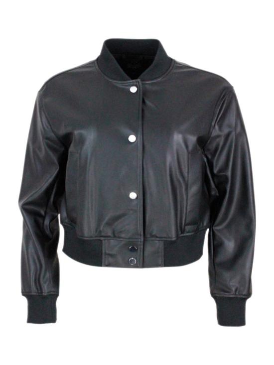 25FW 알마니 가죽 자켓 XW001432AF166189UC001 Black