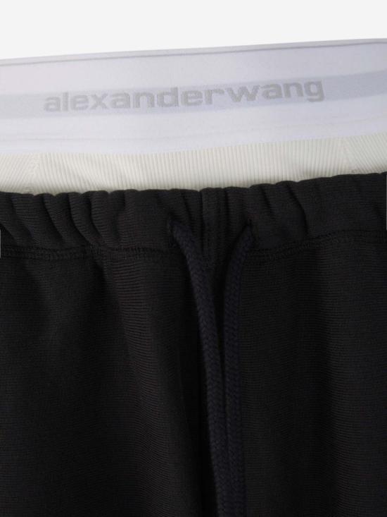 25FW 알렉산더 왕 숏팬츠 4CC1244349 020AFADEDBLACK BLACK WHITE - ALEXANDER WANG