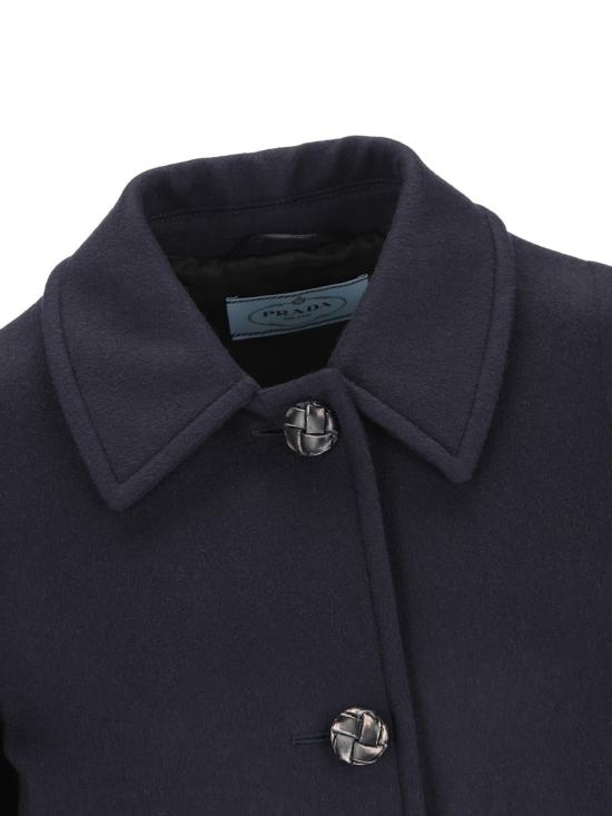 25FW 프라다 싱글브레스트 더블 로덴 코트  P655SEC2OF0008 AI25 BLUE - PRADA