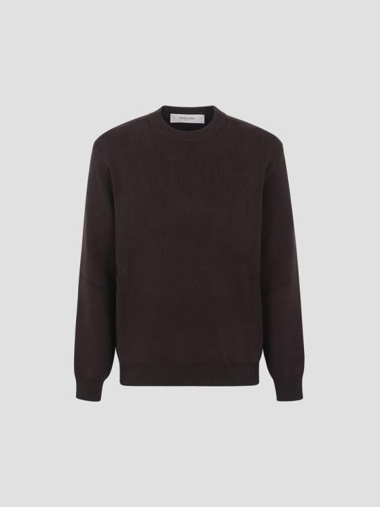 25FW 골든구스 Golden 레터링 크루넥 스웨터 GMP00841P002112 90111 BLACK COFFEE