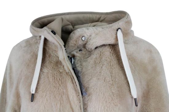 25FW 브루넬로 쿠치넬리 퍼 코트  MPMRA9715 C8539 Beige - BRUNELLO CUCINELLI