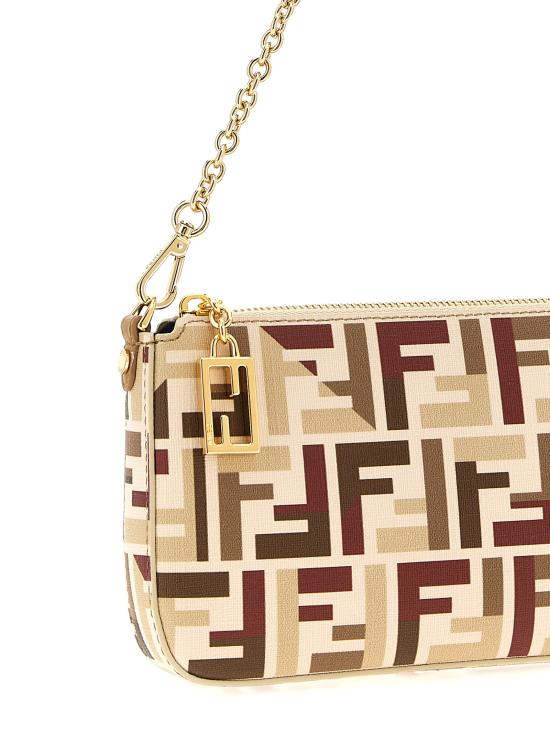 26SS 펜디 FF 패브릭 체인 바게트 파우치 8BS073AV1YF1TVK Multicolor - FENDI