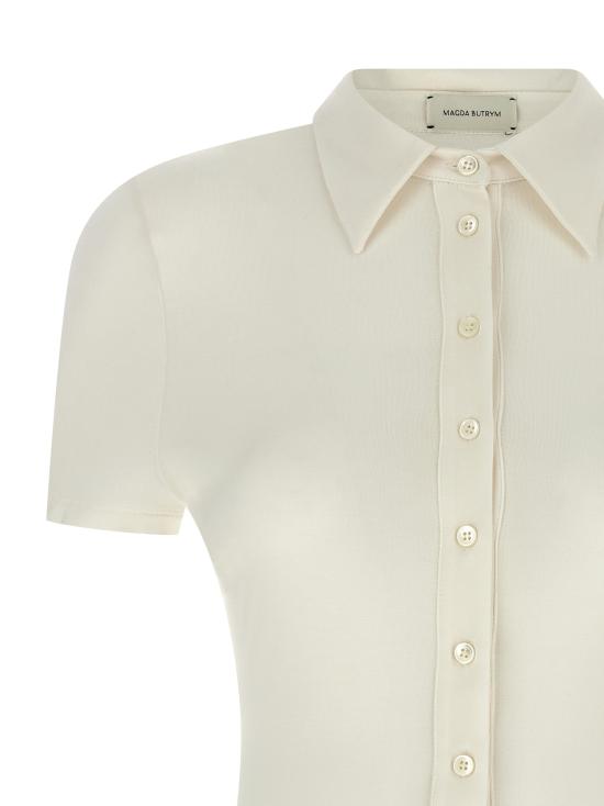 25FW 마그다뷰트림 바디수트 티셔츠 205725CREAM White - MAGDA BUTRYM