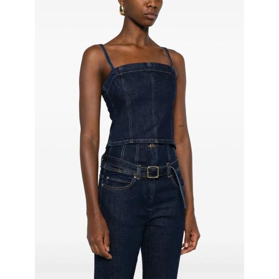 25FW 핑코 민소매 티셔츠 105722 A2UP PJL BLUE - PINKO