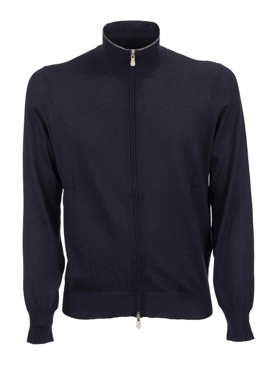 27SS 브루넬로 쿠치넬리 집업 니트 M2300106CW425 Dark Blue