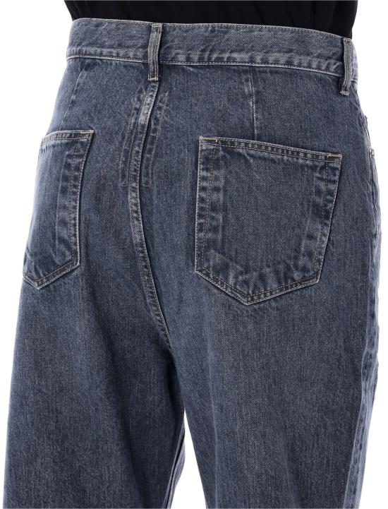 25FW 릭 오웬스 스트레이트 팬츠 DU02E7365DGY 58 WASHED GREY BLUE - RICK OWENS