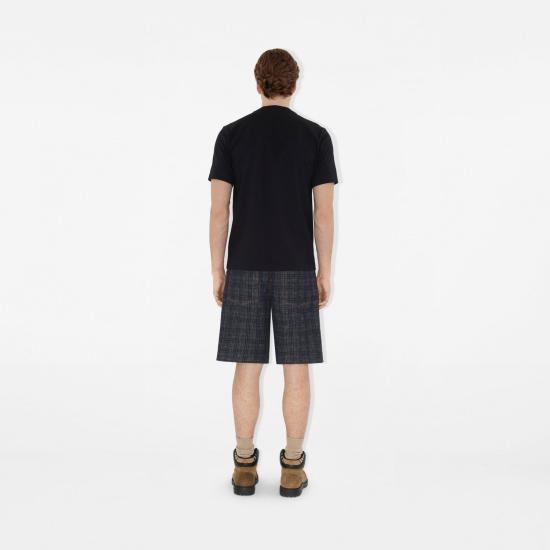 25FW 버버리 나이트 스탬프 코튼 티셔츠 8110953 A1189 BLACK - BURBERRY