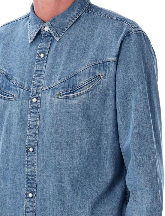 25FW 리바이스 긴팔 셔츠 003NS 0002 MED BLUE - LEVI'S