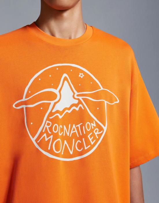 25SS 몽클레어 반팔 티셔츠 I209W8C0000689A8Y328 ORANGE - MONCLER