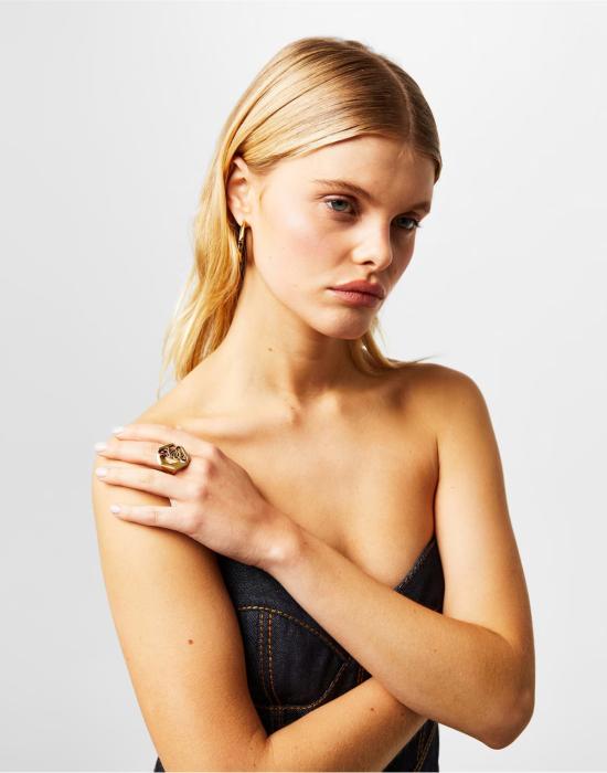 25SS 알렉산더 맥퀸 반지 780992J160K8500 GOLD - ALEXANDER MCQUEEN