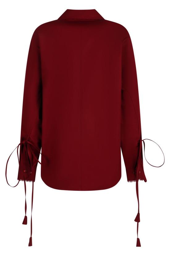 25SS 구찌 면 포플린 셔츠 830353Z7ADR 6052 red - GUCCI