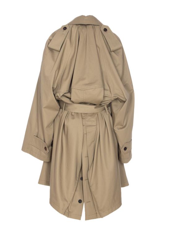 25FW 발렌시아가 벨트 더블 브레스티드 트렌치코트  839117 TSP139772 Beige - BALENCIAGA