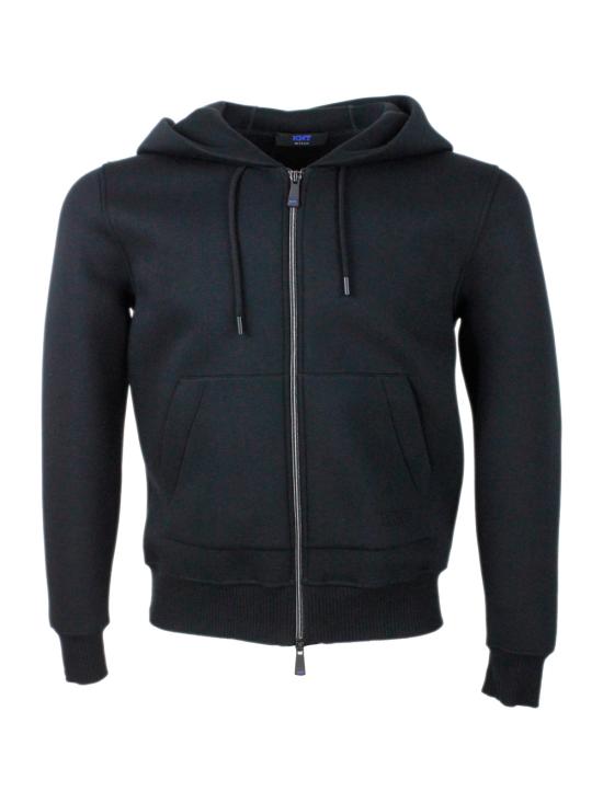 25FW 키톤 긴팔 티셔츠 UMM056004 06 Black