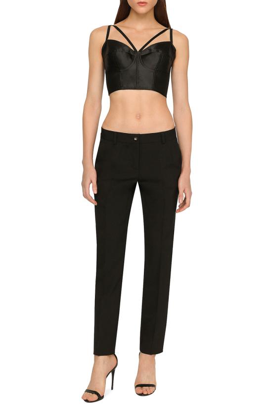 25FW 돌체앤가바나 스트레이트 팬츠 FT0CXTFUBGB N0000 Black - DOLCE & GABBANA