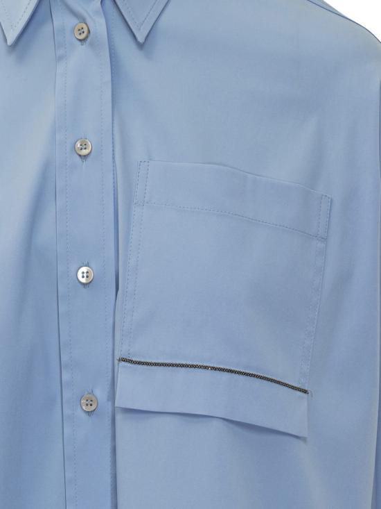 25FW 브루넬로 쿠치넬리 셔츠 M0091MY826 C6172 BLUE - BRUNELLO CUCINELLI