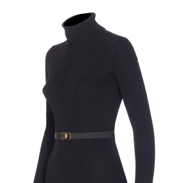 25FW 엘리자베타프랜치 미디 원피스 AM07B56E2 110 Black - ELISABETTA FRANCHI