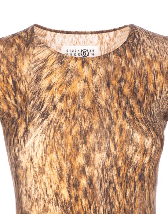 25FW MM6 메종마르지엘라 바디수트 티셔츠 S52NA0074 M20112001S Brown - MM6 MAISON MARGIELA