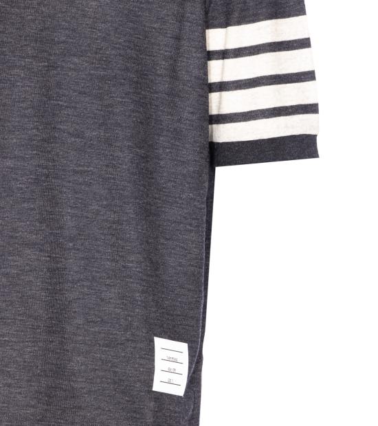 25FW 톰브라운 반팔 티셔츠 MJS292A J0213015 Grey - THOM BROWNE