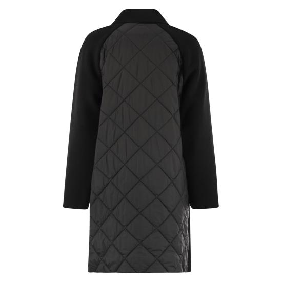 25FW 위켄드막스마라 ZOLFO 졸포 퀼티드 백 버진 울 미디 코트  2525496022600 BLACK - WEEKEND MAX MARA