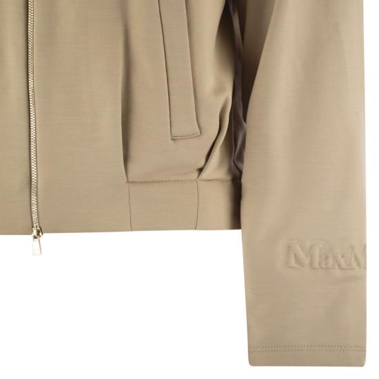 25FW 막스마라 집업 크롭 스웨터  2521926018600 CARAMEL - MAX MARA