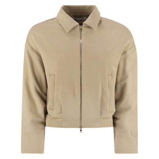 25FW 막스마라 집업 크롭 스웨터  2521926018600 CARAMEL