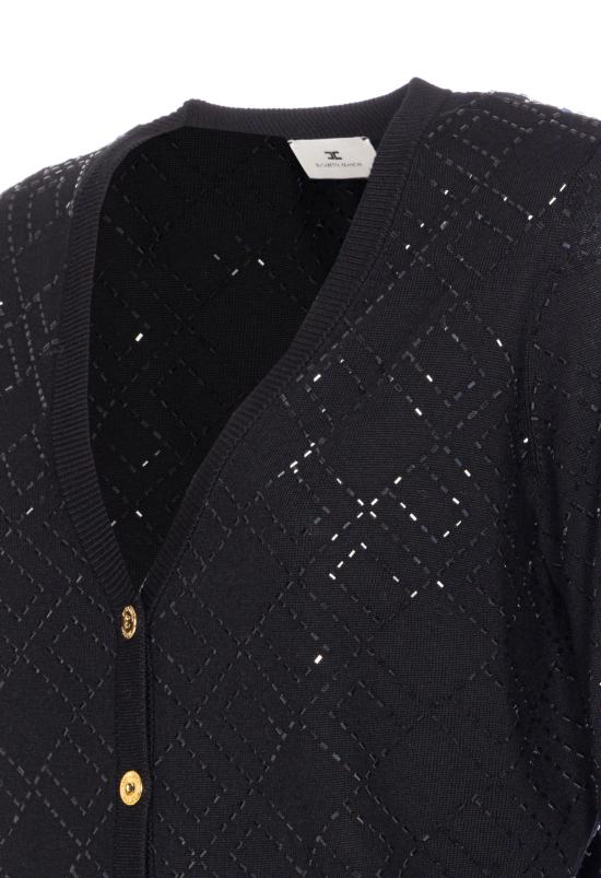 25FW 엘리자베타프랜치 가디건 MK26B56E2 188 Black - ELISABETTA FRANCHI