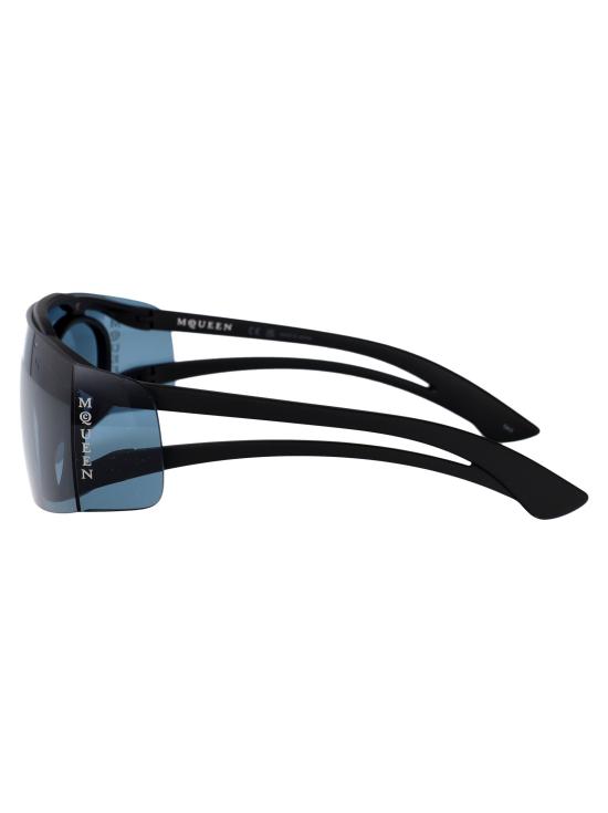 25SS 알렉산더 맥퀸 선글라스 AM0489S 002 BLACK BLACK BLUE - ALEXANDER MCQUEEN