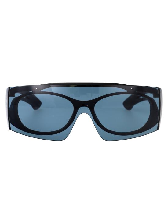 25SS 알렉산더 맥퀸 선글라스 AM0489S 002 BLACK BLACK BLUE