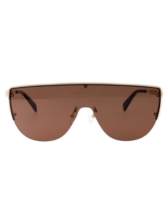 25SS 알렉산더 맥퀸 선글라스 AM0457S 002 GOLD GOLD BROWN