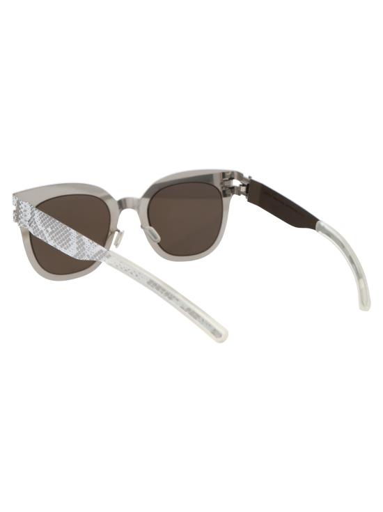 25SS 마이키타 선글라스 MMTRANSFER002 241 SILVER WHITE PYTHON BROWN FLASH - MYKITA