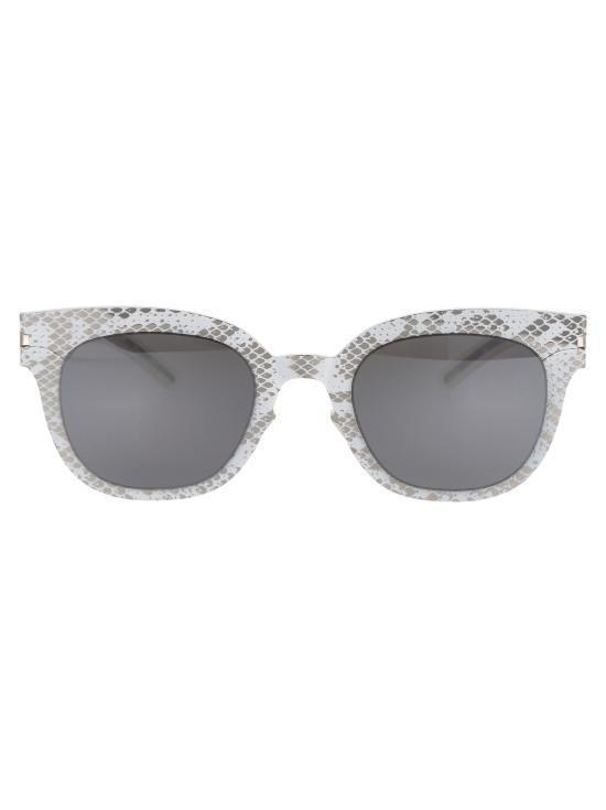 25SS 마이키타 선글라스 MMTRANSFER002 241 SILVER WHITE PYTHON BROWN FLASH