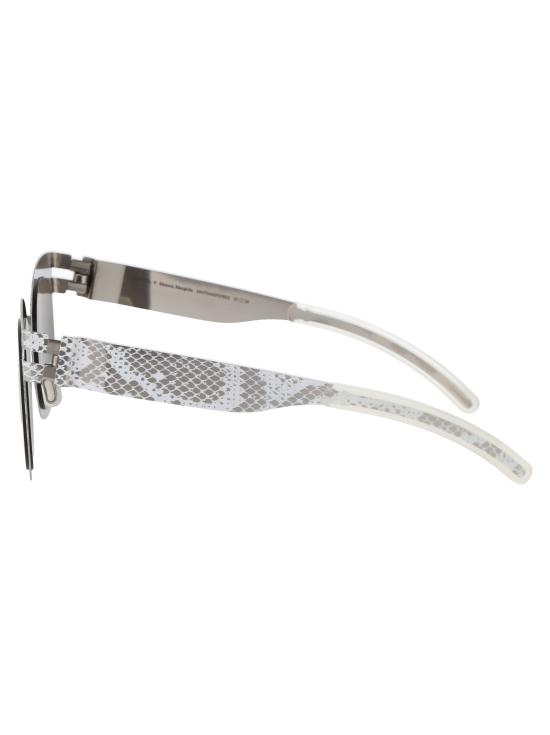 25SS 마이키타 선글라스 MMTRANSFER002 241 SILVER WHITE PYTHON BROWN FLASH - MYKITA