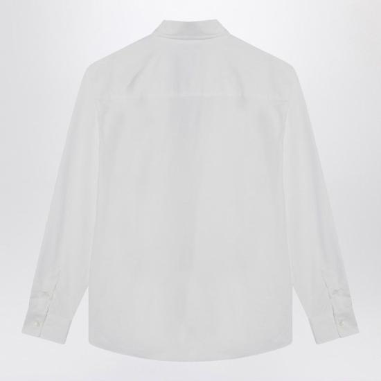 25SS 메종키츠네 볼드 폭스 헤드 자수 캐주얼 셔츠 MM00408WC5012 P100 White - MAISON KITSUNE