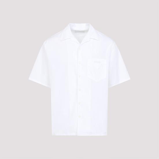 25FW 프라다 반팔 셔츠 UCS524SOOO10IV F0009 WHITE - PRADA