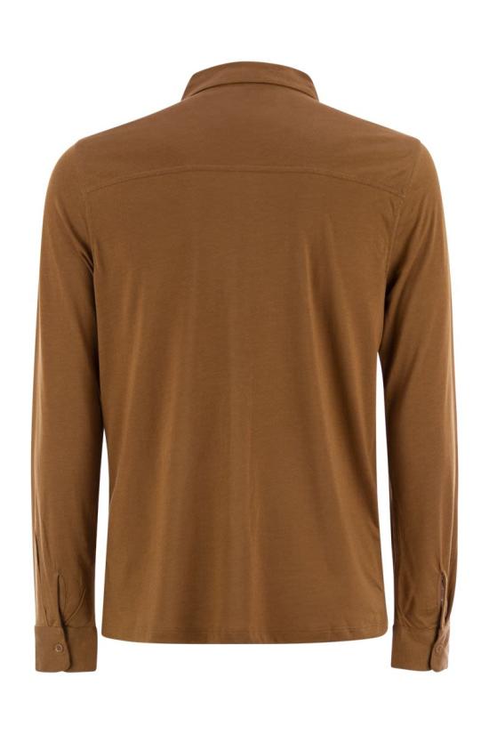 25SS 마제스틱필라쳐 긴팔 셔츠 S25M296 197 COGNAC - MAJESTIC FILATURES